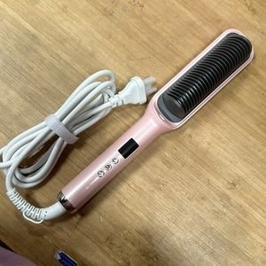Pink and grey hair straightener